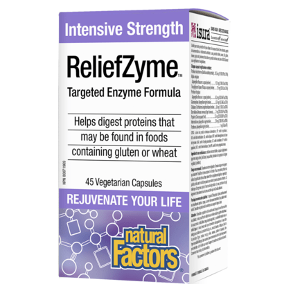 Natural Factors ReliefZyme Intensive Strength - 45 veg capsules - YesWellness.com