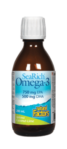 Natural Factors SeaRich Omega-3 750mg EPA / 500mg DHA Coconut Lime Liquid - 200 ml - YesWellness.com