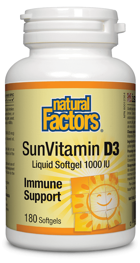 Natural Factors SunVitamin D3 1000IU - YesWellness.com
