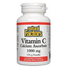Natural Factors Vitamin C Calcium Ascorbate Grams 1000mg 125 Grams - YesWellness.com