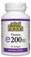 Natural Factors Vitamin E 200 IU Natural Source Softgels - 90 soft gels - YesWellness.com