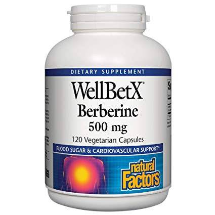 Natural Factors WellBetX Berberine 500mg Vegetarian Capsules - YesWellness.com