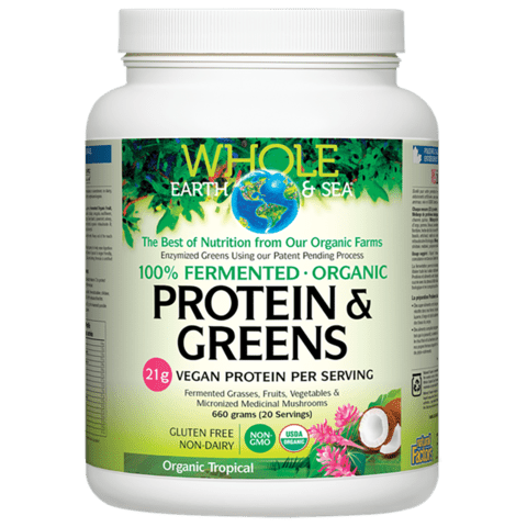 Natural Factors Whole Earth and Sea Fermented Organic Protein and Greens - YesWellness.com