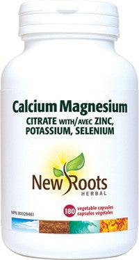 New Roots Herbal Calcium Magnesium Citrate with Zinc, Potassium, Selenium - YesWellness.com