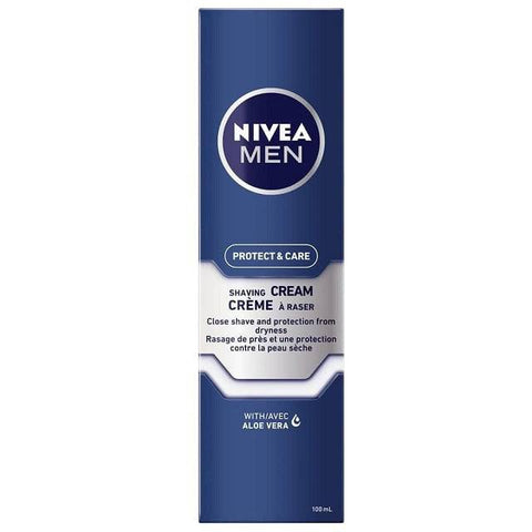 NIVEA Men Protect & Care Shaving Cream with Aloe Vera 100mL - YesWellness.com