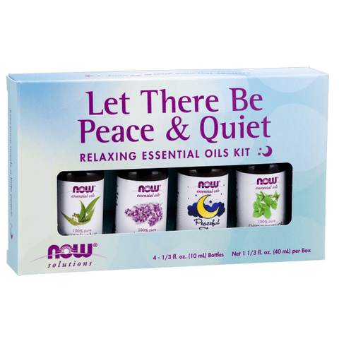Now Essential Oils Let There Be Peace and Quiet Kit 4 x 10mL - YesWellness.com
