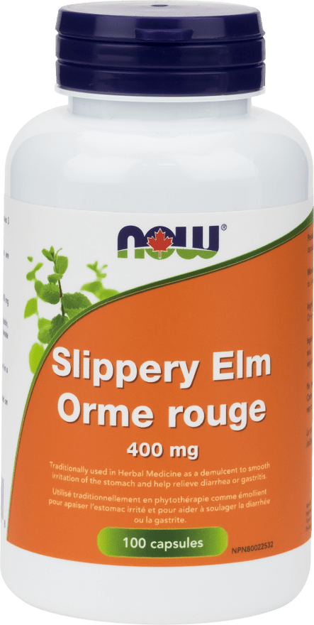 Now Foods Slippery Elm 400mg 100 capsules - YesWellness.com
