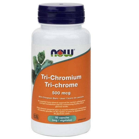 Now Foods Tri-Chromium with Cinnamon Bark 90 veg capsules - YesWellness.com