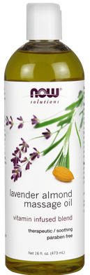 Now Solutions Lavender Almond Massage Oil 473 ml - YesWellness.com