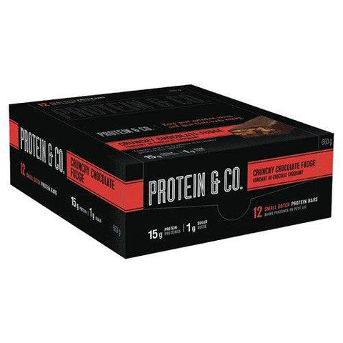 NutraPhase Protein & Co Protein Bars Crunchy Chocolate Fudge 12 x 55g - YesWellness.com