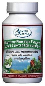 Omega Alpha Maritime Pine Bark Extract 60 veg capsules - YesWellness.com