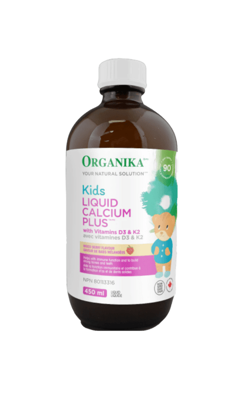 Organika Kids Liquid Calcium Plus with Vitamins D3 & K2 450mL - YesWellness.com