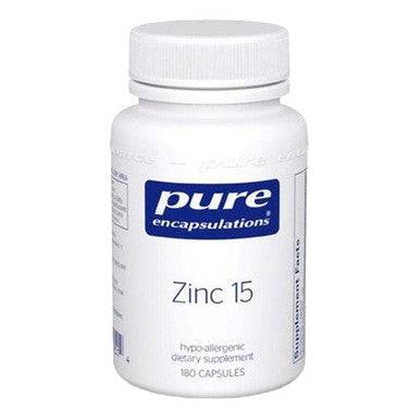 Pure Encapsulations Zinc 15 180 veg capsules - YesWellness.com
