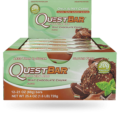 Quest Protein Bar Mint Chocolate Chunk 12 Bars - YesWellness.com