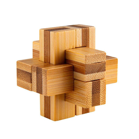 Relaxus Eco Bamboo Brain Teaser Mini Puzzles - YesWellness.com