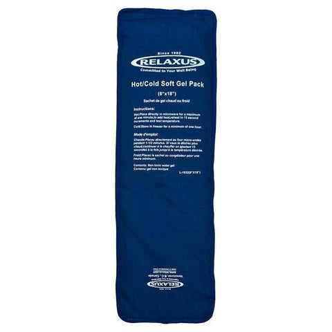 Relaxus Hot & Cold Gel Pack 6" x 18" with Velcro Straps - YesWellness.com