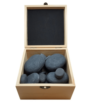 Relaxus Hot Stone Polished Massage Set (20 piece) - YesWellness.com