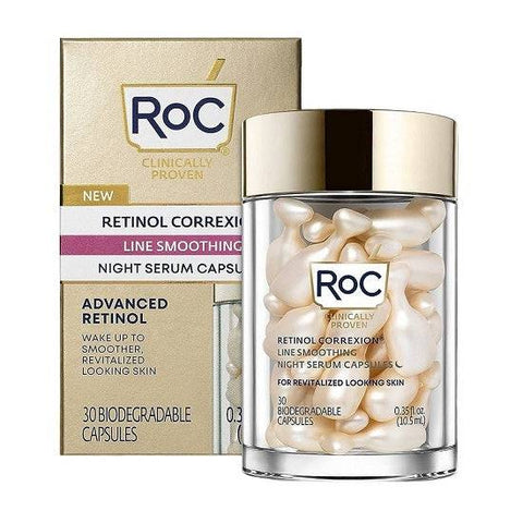 RoC Retinol Correxion Line Smoothing Night Serum 30 Capsules - YesWellness.com