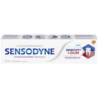 Sensodyne Sensitivity and Gum Mint Toothpaste 75ML - YesWellness.com