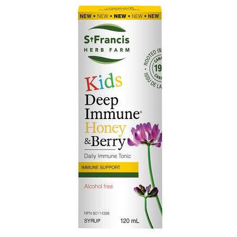 St. Francis Herb Farm Deep Immune Kids Honey & Berry 120ml - YesWellness.com