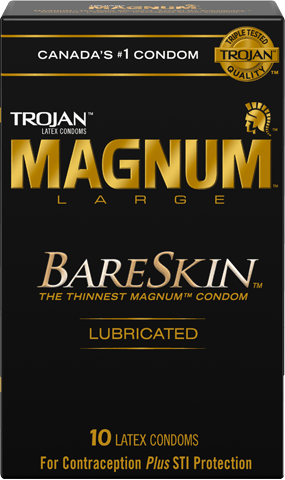 Trojan Magnum Large BareSkin Lubricated Latex Condoms 10 Count Trojan Magnum Large BareSkin Lubricated Latex Condoms 10 Count