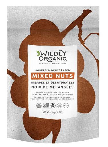 Expires June 2024 Clearance Wildly Organic by Wilderness Family Naturals Soaked & Dehydrated Mixed Nuts 454 Grams - YesWellness.com