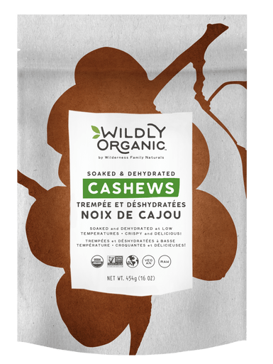 Wildly Organic Soaked and Dehydrated Cashews 454g - YesWellness.com
