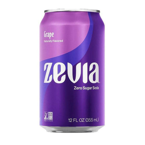 Zevia Zero Sugar Soda Grape - YesWellness.com