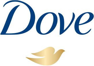 The Dove logo shows the brand name in elegant dark blue cursive with a golden dove icon below.