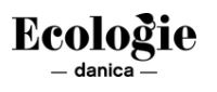 The Ecologie by Danica logo shows the word “Ecologie” in a bold, elegant black font with a small leaf accent on the letter “g,” and the word “danica” in lowercase beneath it.