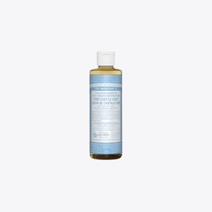 The Kids Bath & Body logo is a simple, clean label featuring soft blue tones with clear white text on a cylindrical bottle, giving a calm, gentle, and child-friendly appearance without bold graphics or characters.