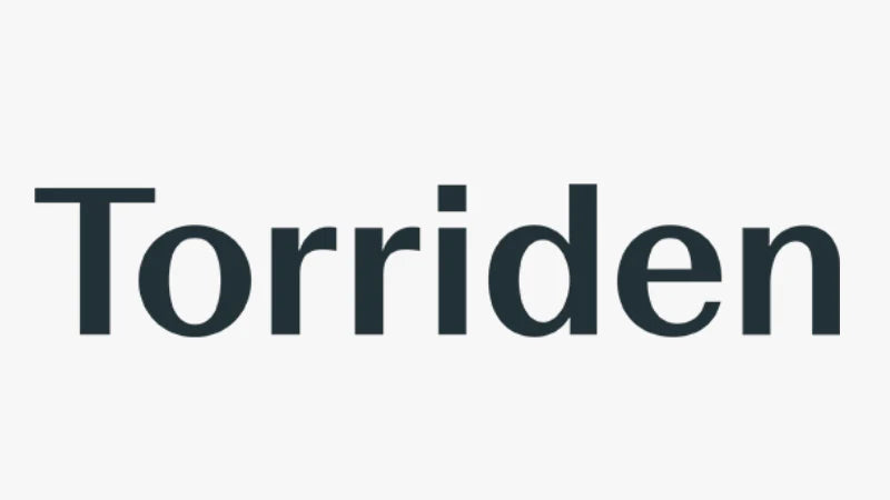 The Torriden logo shows the word “Torriden” in clean, dark lettering with a simple, modern font on a light background.