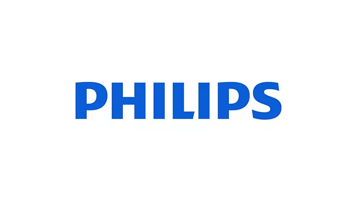 The Philips One logo displays the word “PHILIPS” in bold, uppercase blue letters using a clean, sans-serif font on a white background, representing simplicity, innovation, and trust.
