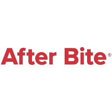 The After Bite logo displays bold red text on a white background, highlighting its reliability for insect bite relief.