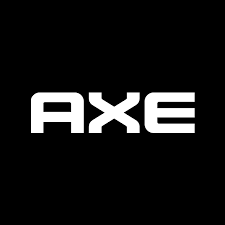The AXE logo displays bold, uppercase letters in a modern, minimalist font with a black-and-white color scheme, reflecting a sleek and masculine style.