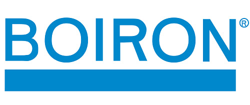The Boiron logo displays bold, blue uppercase letters with a solid blue line underneath for a clean and professional look.