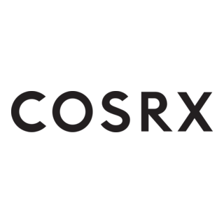 The logo shows the word “COSRX” in bold, uppercase letters in a simple sans-serif font.