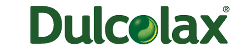 The DULCOLAX logo features bold green text with a pill-shaped, glossy green "o," symbolizing gentle and effective relief.