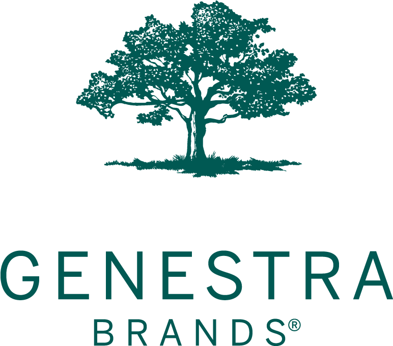 The Genestra logo features a detailed green tree with wide branches and roots, symbolizing natural health and growth, positioned above the words “GENESTRA BRANDS” in clean, uppercase letters.