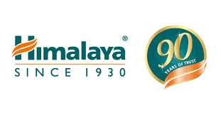 The logo shows “Himalaya” in teal with an orange leaf accent on the “H,” the words “Since 1930” below, and a circular green-and-gold badge reading “90 Years of Trust.”