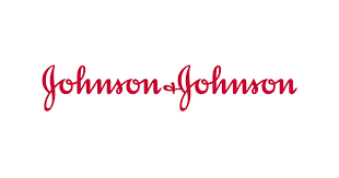 The Johnson & Johnson logo features the brand name written in a classic red cursive script, symbolizing heritage, trust, and the brand’s long-standing commitment to healthcare.