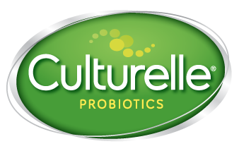 The Culturelle logo shows “Culturelle” in white on a green oval with “PROBIOTICS” in yellow below, symbolizing digestive and immune health.