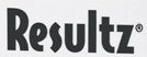 The RESULTZ logo features the brand name “Resultz” in bold, black lettering with a clean, modern sans-serif font and a registered trademark symbol at the top right.