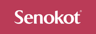 The SENOKOT logo features white serif text on a solid maroon background, offering a clean and professional look.
