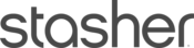 The Stasher logo shows the word “stasher” in smooth, lowercase letters with a clean, modern design, reflecting the brand’s minimalist and eco-friendly style.