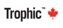 The Trophic logo features the word “Trophic” in bold black letters followed by a red maple leaf, symbolizing the brand’s Canadian identity and heritage.