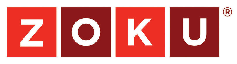 The Zoku logo shows bold white letters in red squares, alternating light and dark shades, reflecting a modern and playful design.