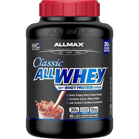 Expires April 2024 Clearance Allmax Nutrition AllWhey 5 lbs Chocolate - YesWellness.com