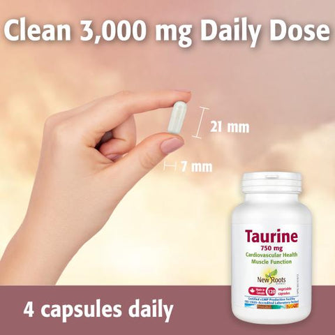 New Roots Herbal Taurine 750mg 120 Vegetable Capsules