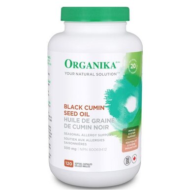 Expires April 2024 Clearance Organika Black Cumin Seed Oil 500mg 120 Softgel Capsules - YesWellness.com